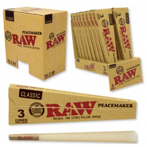 RAW - Pre Roll Peacemaker Cone - 3pk/16ct Display